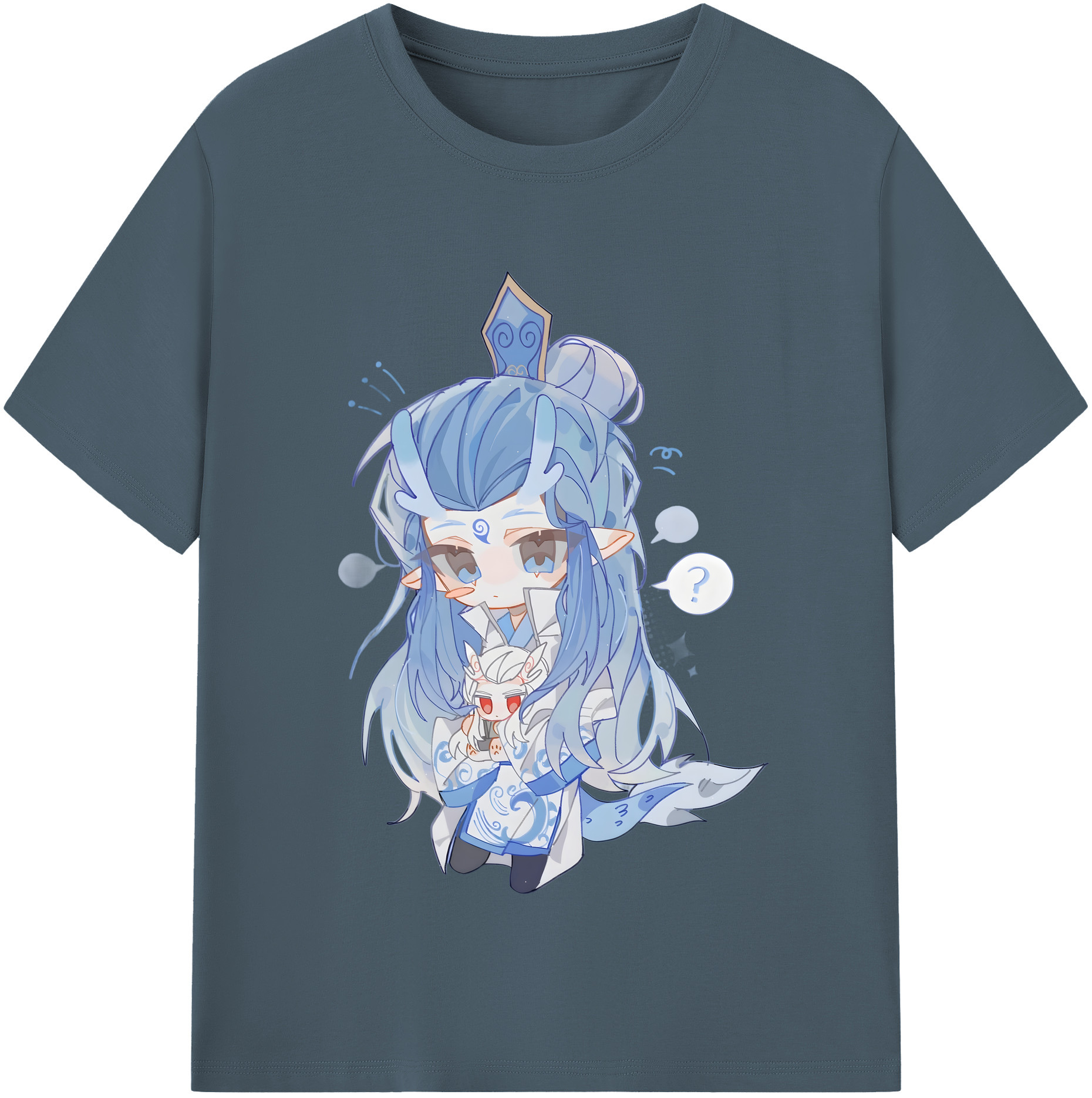 （画像用） Ne Zha 2 ナタ 魔童の大暴れ 綿100％半袖Tシャツ（フロントプリント）